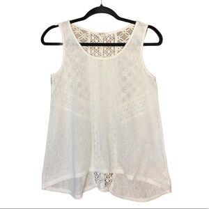Madison‎ & Berkeley Crochet Lace Cream Tank Top